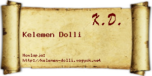 Kelemen Dolli névjegykártya